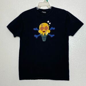 ICECREAM Men’s Black 100% Thick Cotton Short Sleeves T Shirt Size M